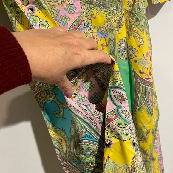 Hinson Wu Aileen Short Sleeve soft combo shirt dress New with Tag Sz Large - Picture 5 of 12